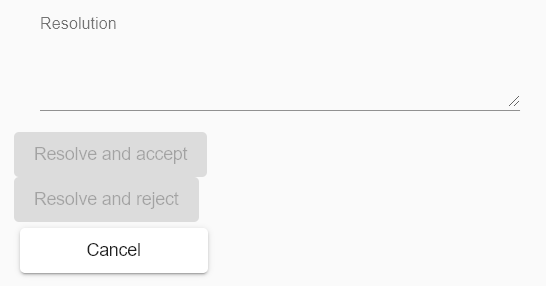 Screenshot showing options when resolving a discussion where alternative text has been suggested.